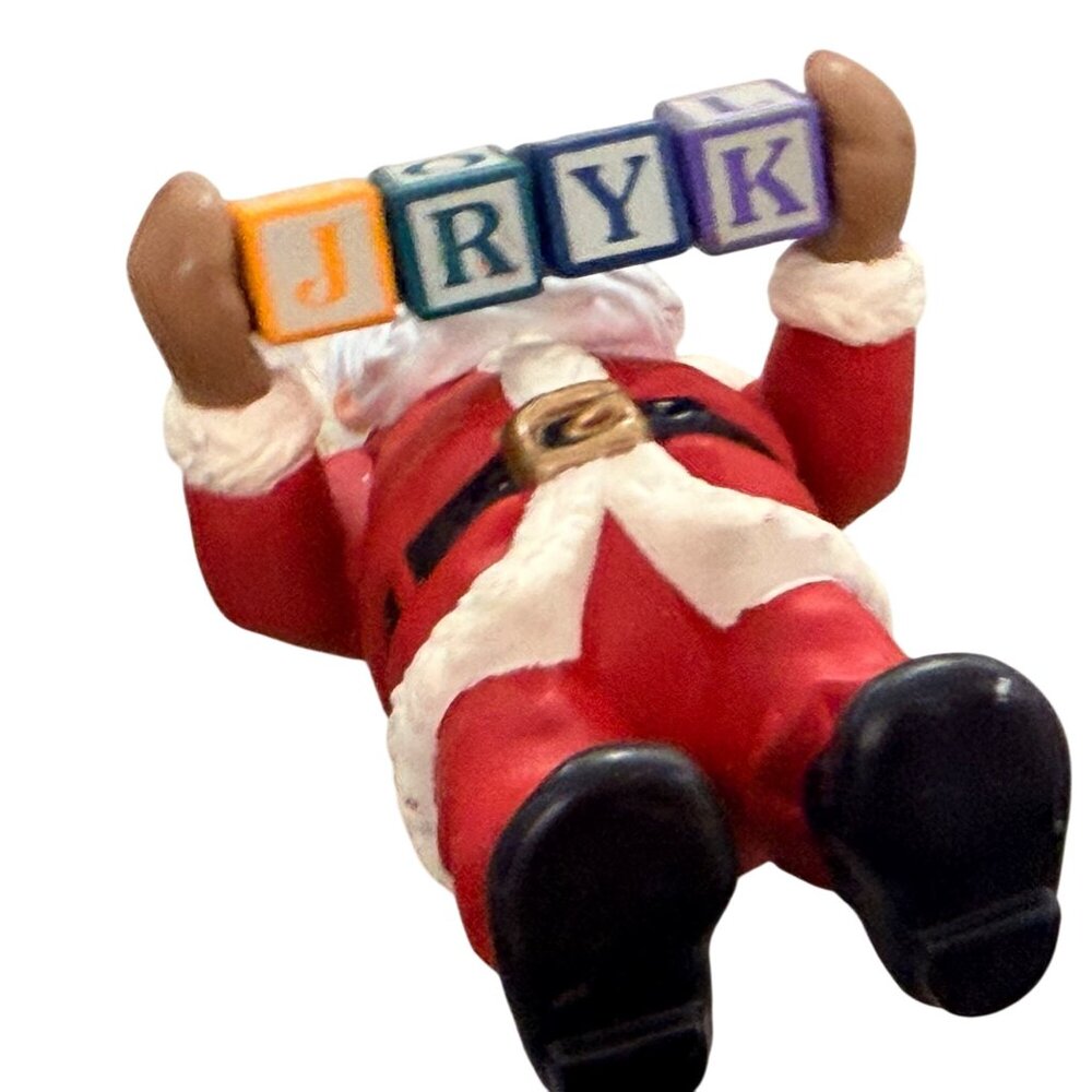 Santa 1999 Hallmark Noel Christmas Ornament Blocks Santa Decor Holiday Season Fu - Picture 6 of 7